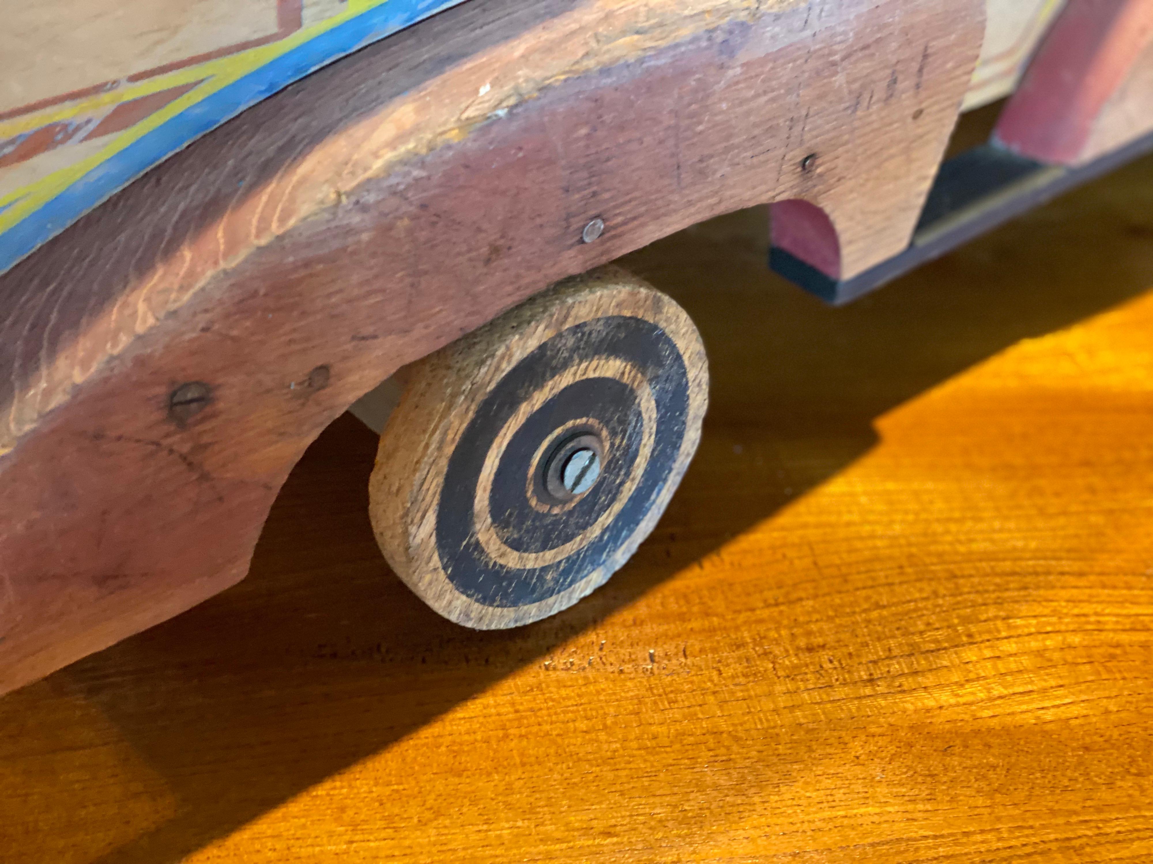 Painted and Carved Toy 'Woody' Car, circa 1930s-1940s 6