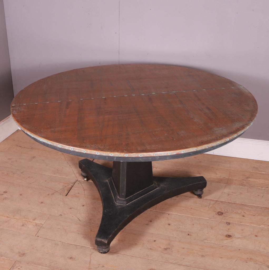 Victorian Painted and Copper Breakfast Table For Sale