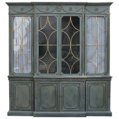 Painted and Decorated Breakfront Cabinet by William Switzer
