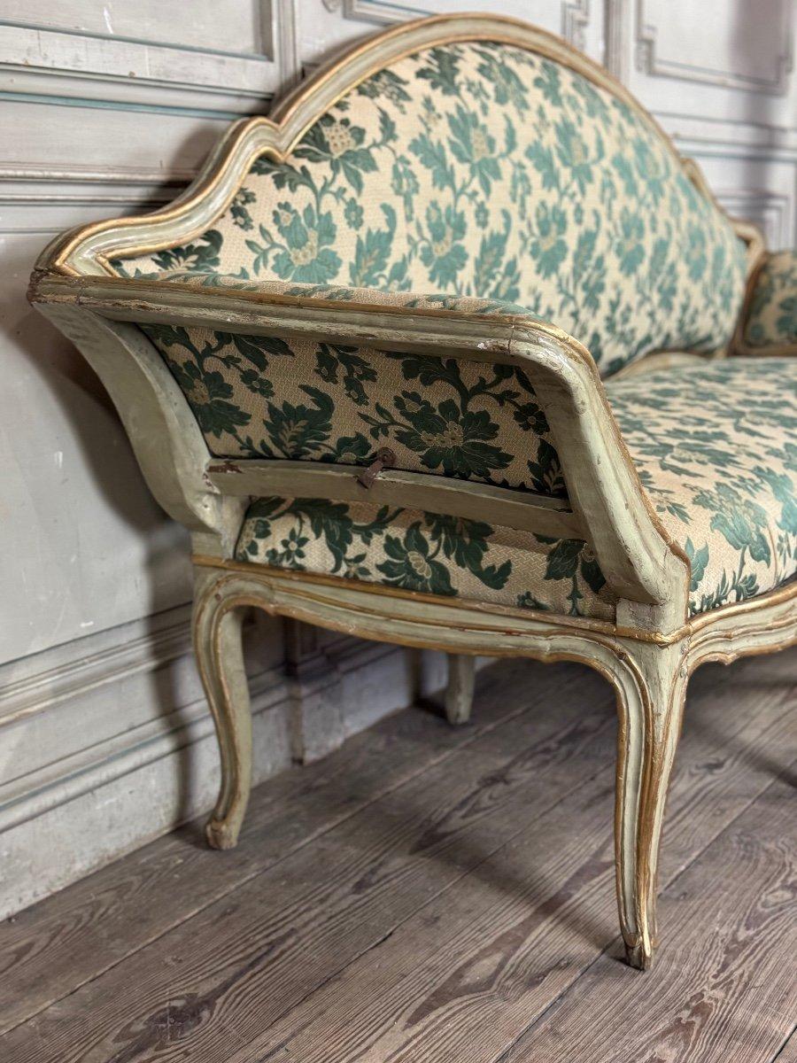 Banc en bois peint et doré, Venise, 18ème siècle en vente 4
