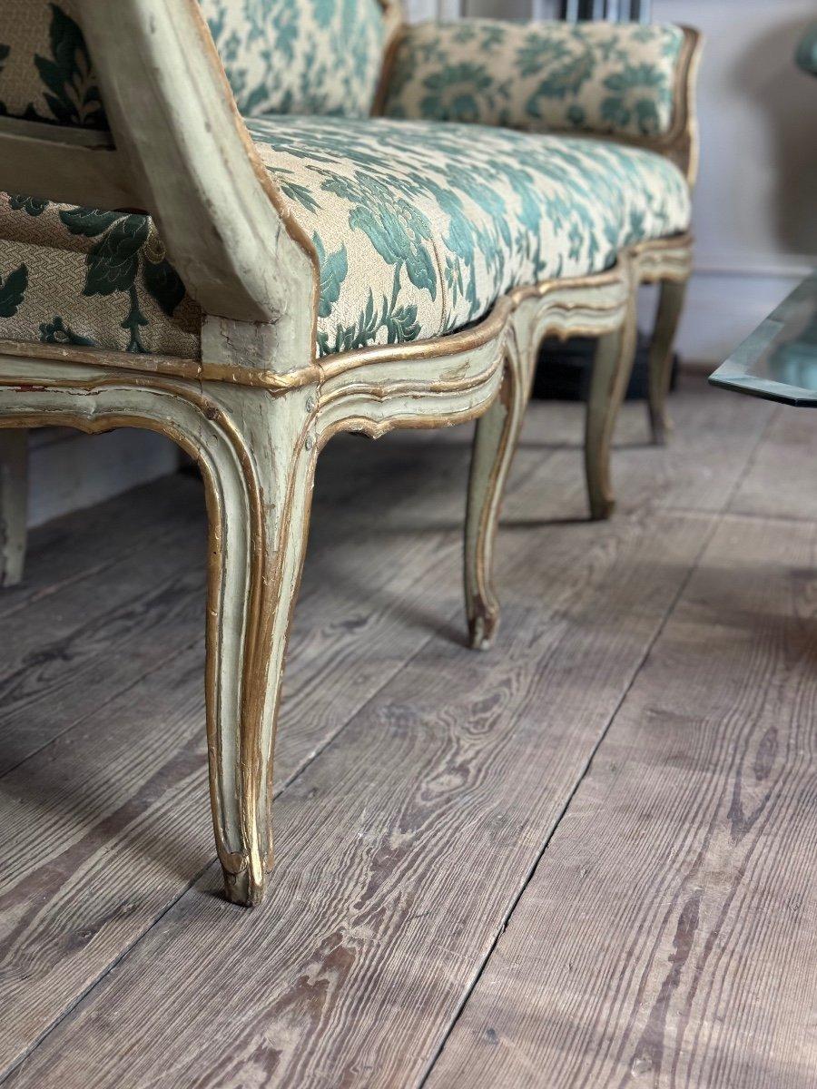 Banc en bois peint et doré, Venise, 18ème siècle en vente 6