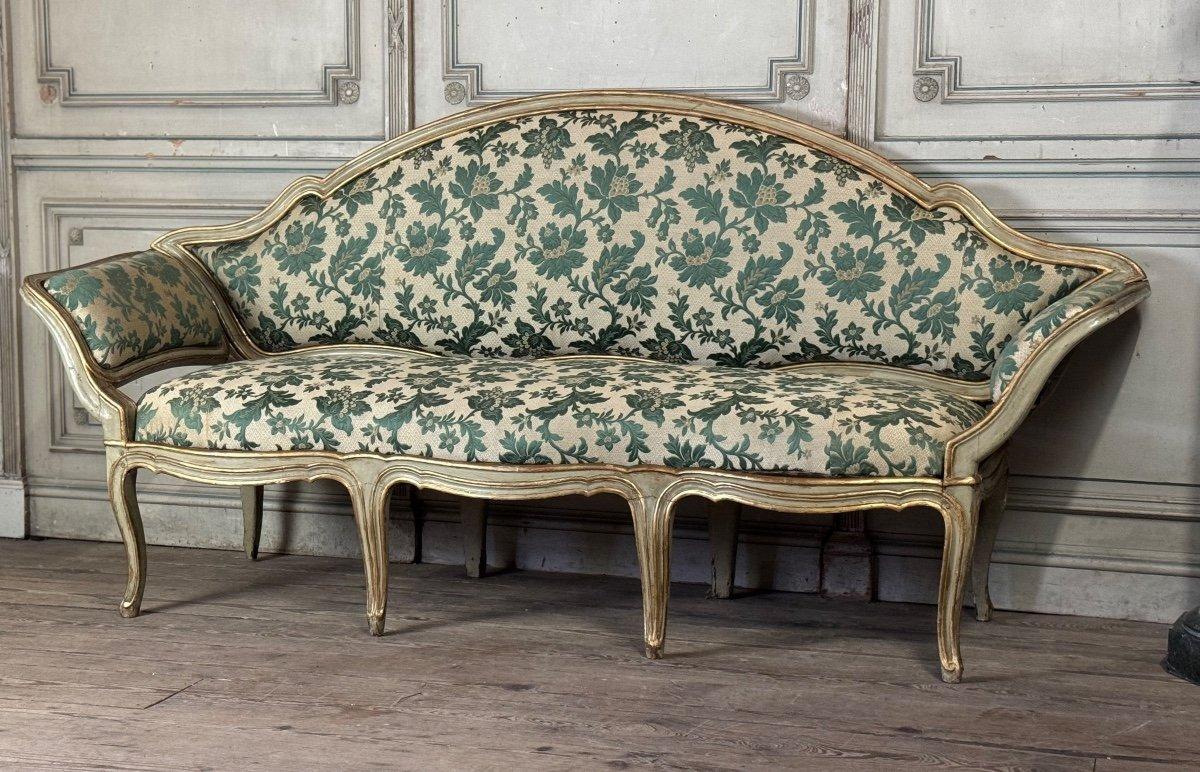 Bois Banc en bois peint et doré, Venise, 18ème siècle en vente