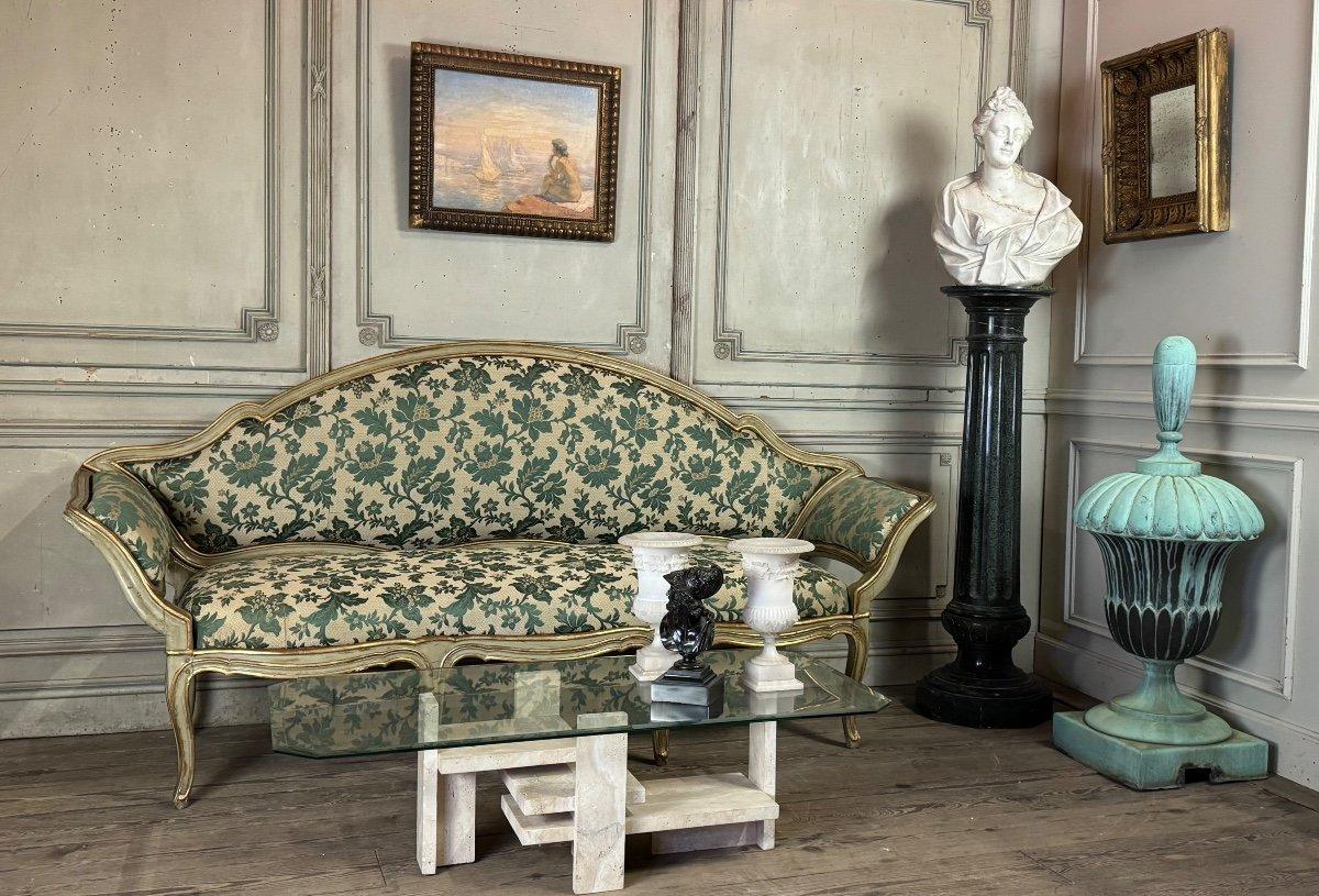 Banc en bois peint et doré, Venise, 18ème siècle en vente 2