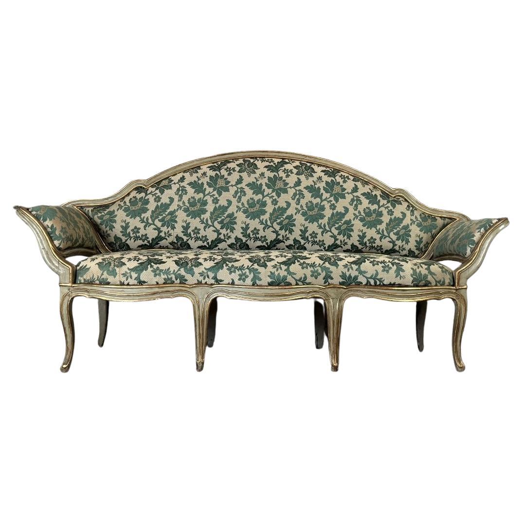 Banc en bois peint et doré, Venise, 18ème siècle en vente