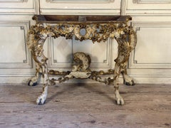 Painted and gilded wooden console, Italy, 18th century