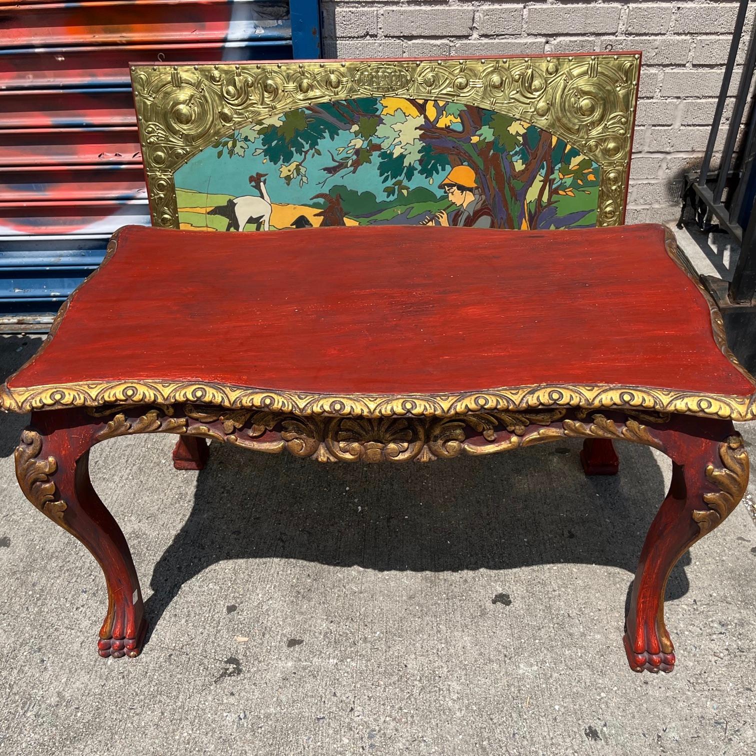 Bemalter und vergoldeter venezianischer Tisch (Frühes 20. Jahrhundert) im Angebot