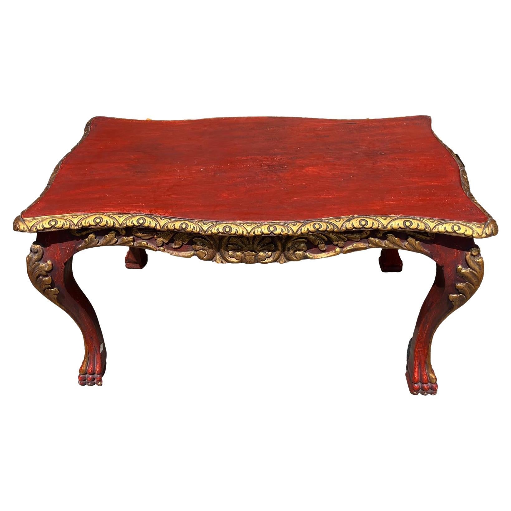 Bemalter und vergoldeter venezianischer Tisch