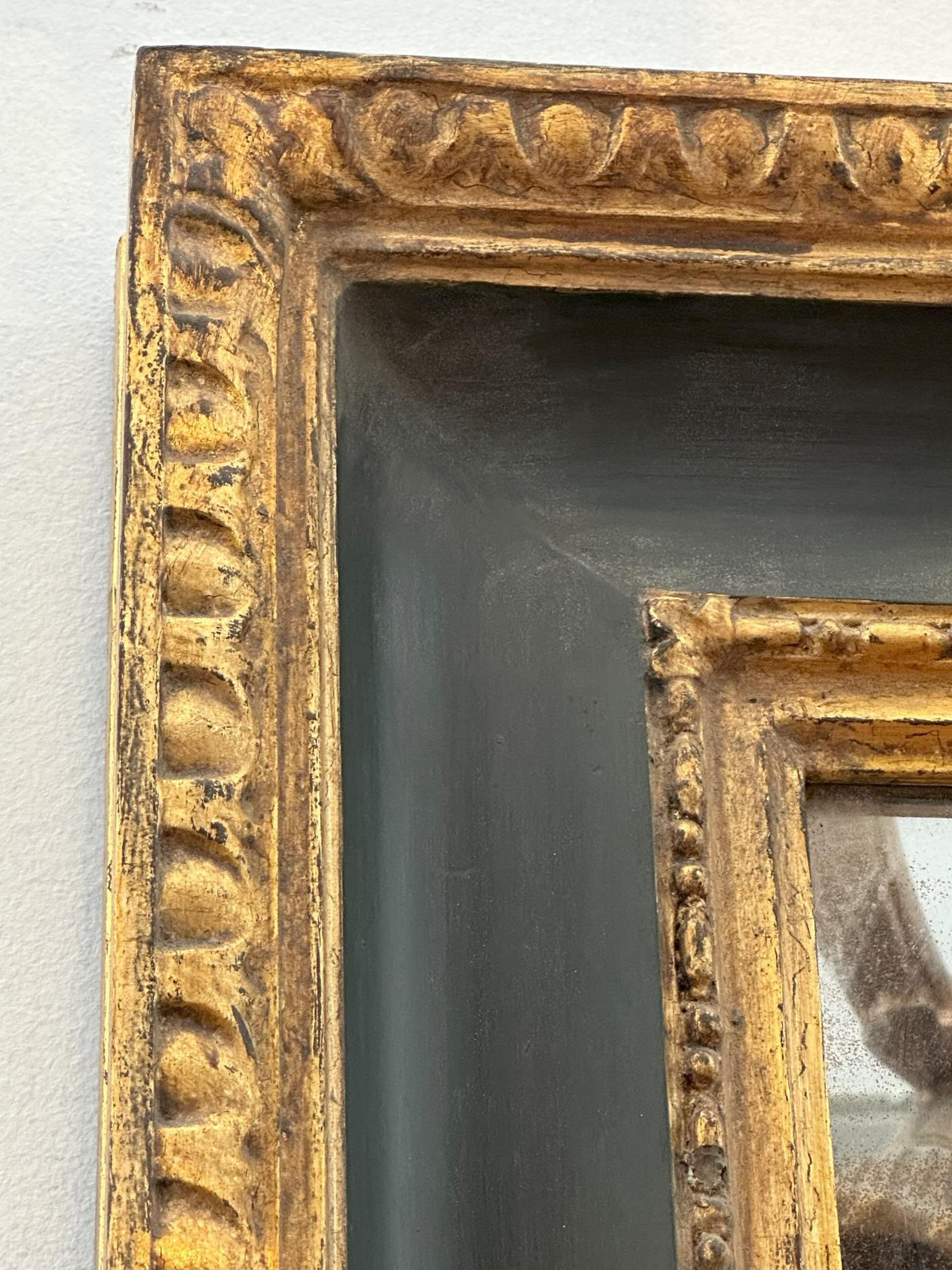 19th Century Painted and Giltwood Mirror For Sale