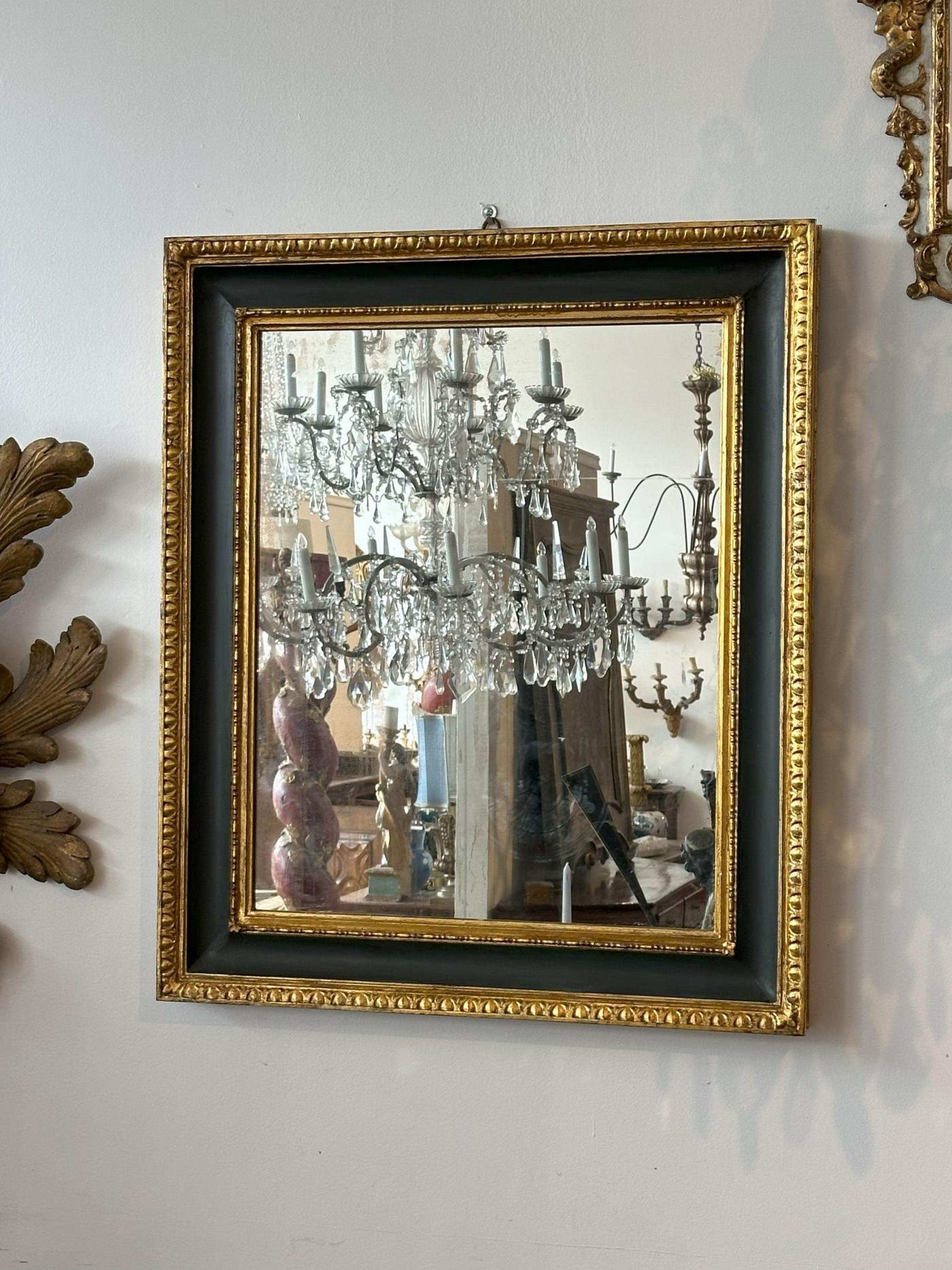 Painted and Giltwood Mirror For Sale 1