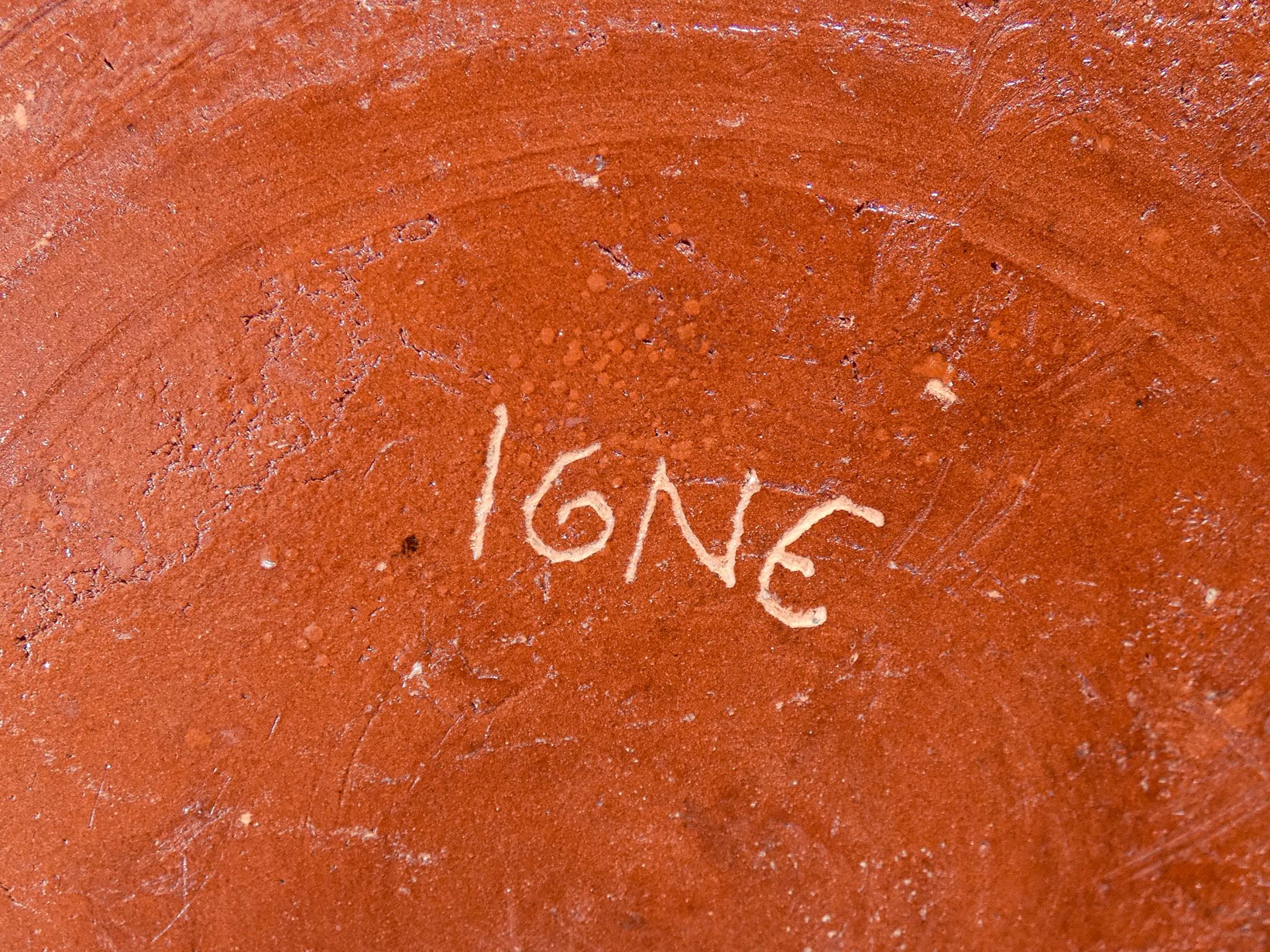 Vase en terre cuite peinte et émaillée signé Renzo IGNE. Italie, années 70/80 en vente 3