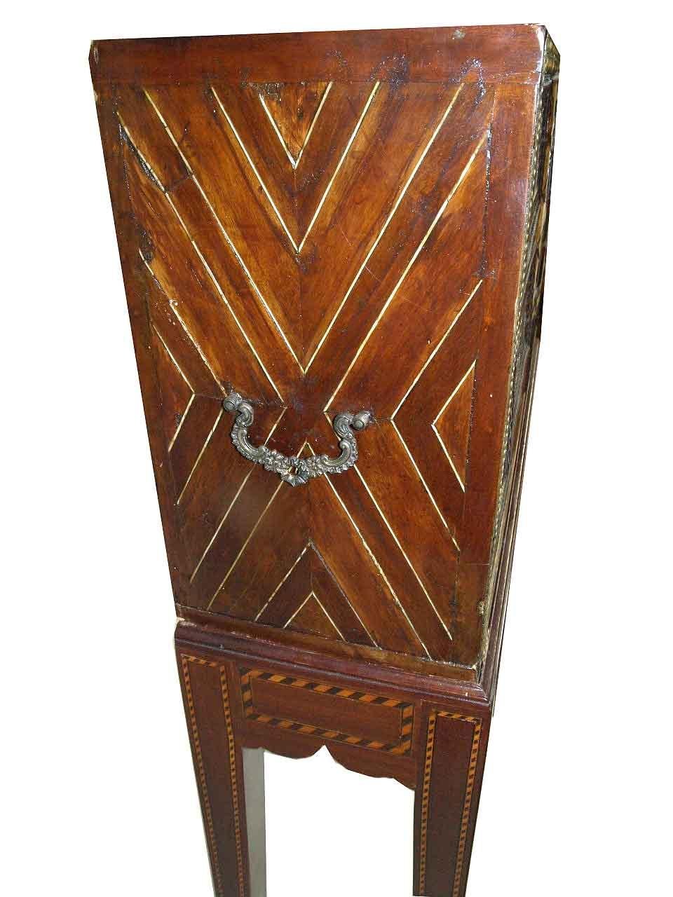 Painted and Inlaid Italian Cupboard on Stand For Sale 9