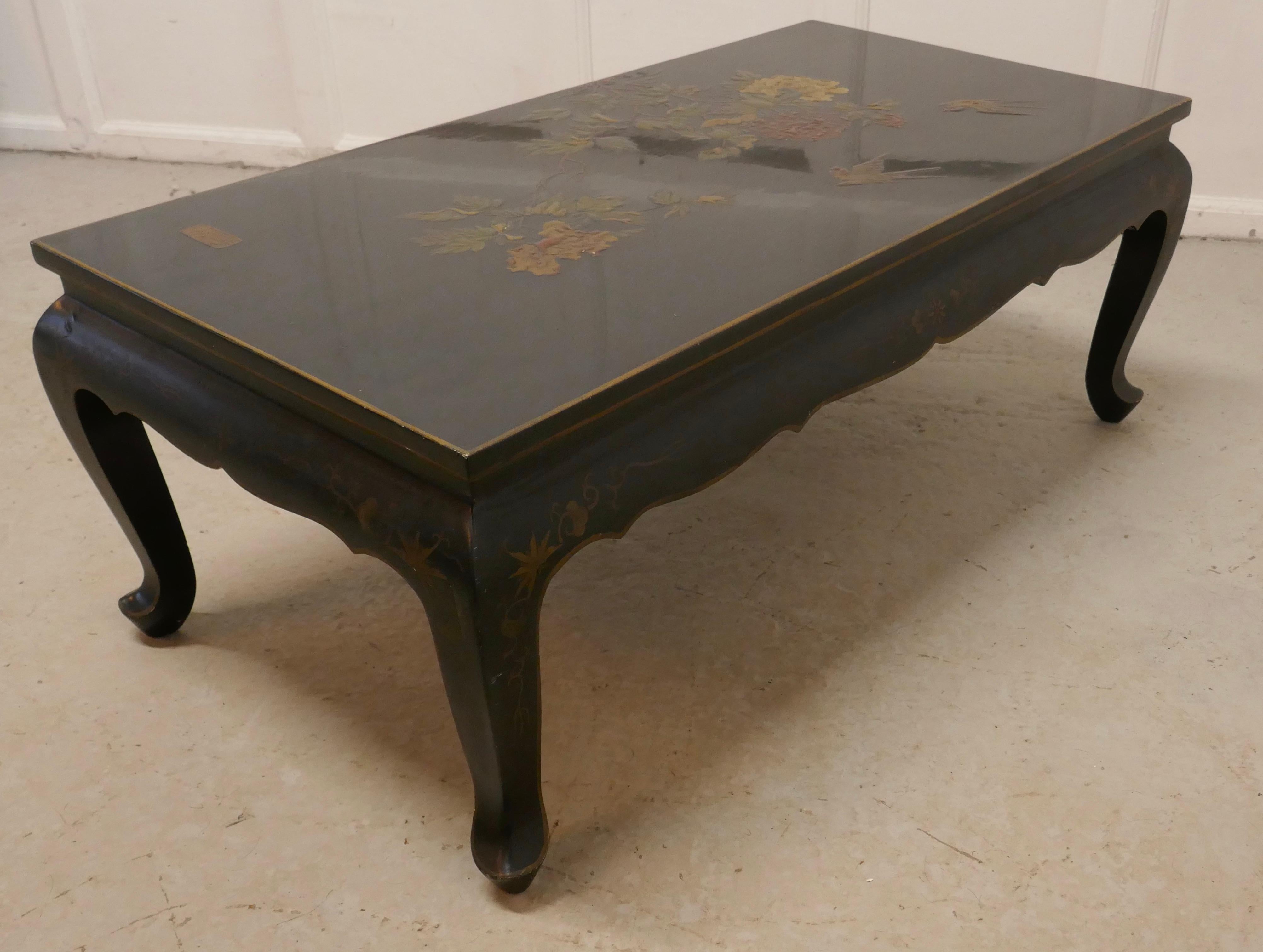 Painted and Lacquered Chinoiserie Coffee Table 2