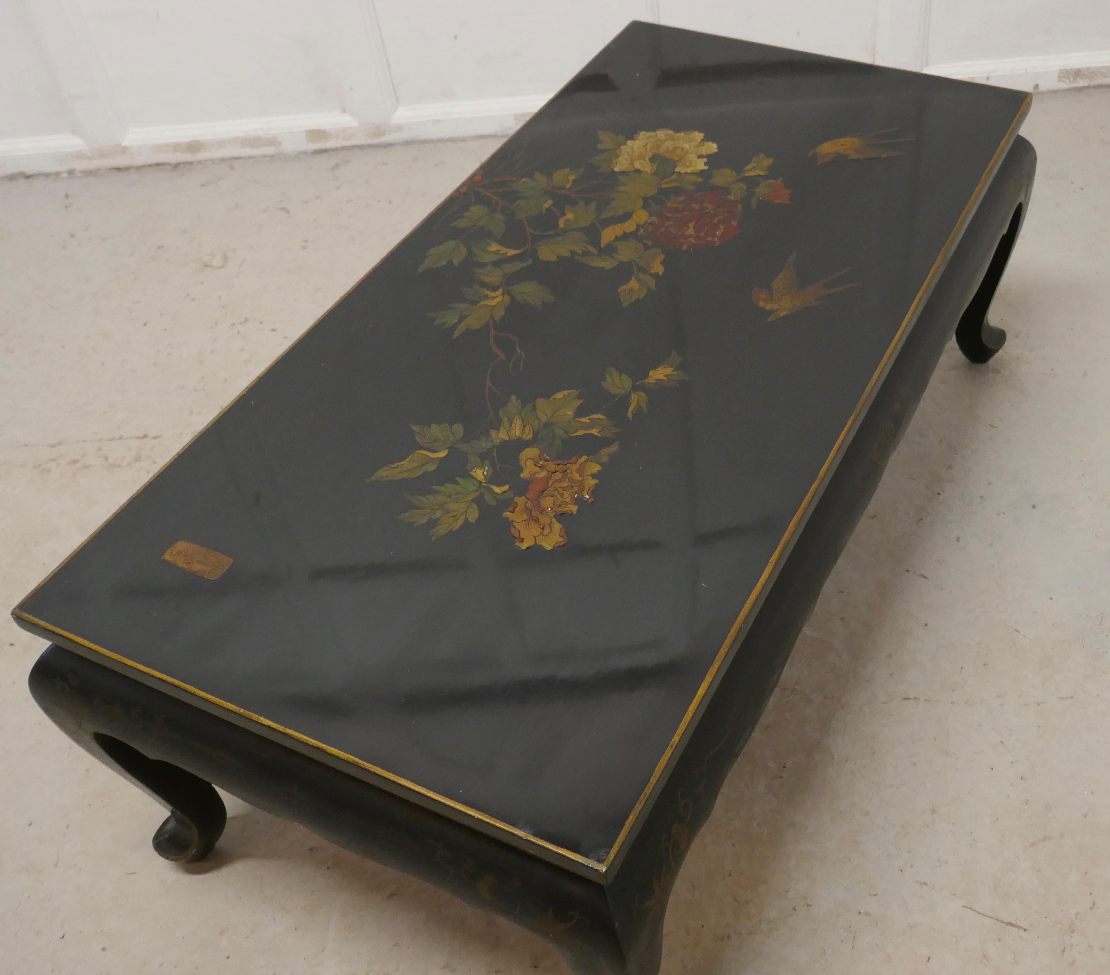 Painted and Lacquered Chinoiserie Coffee Table 3