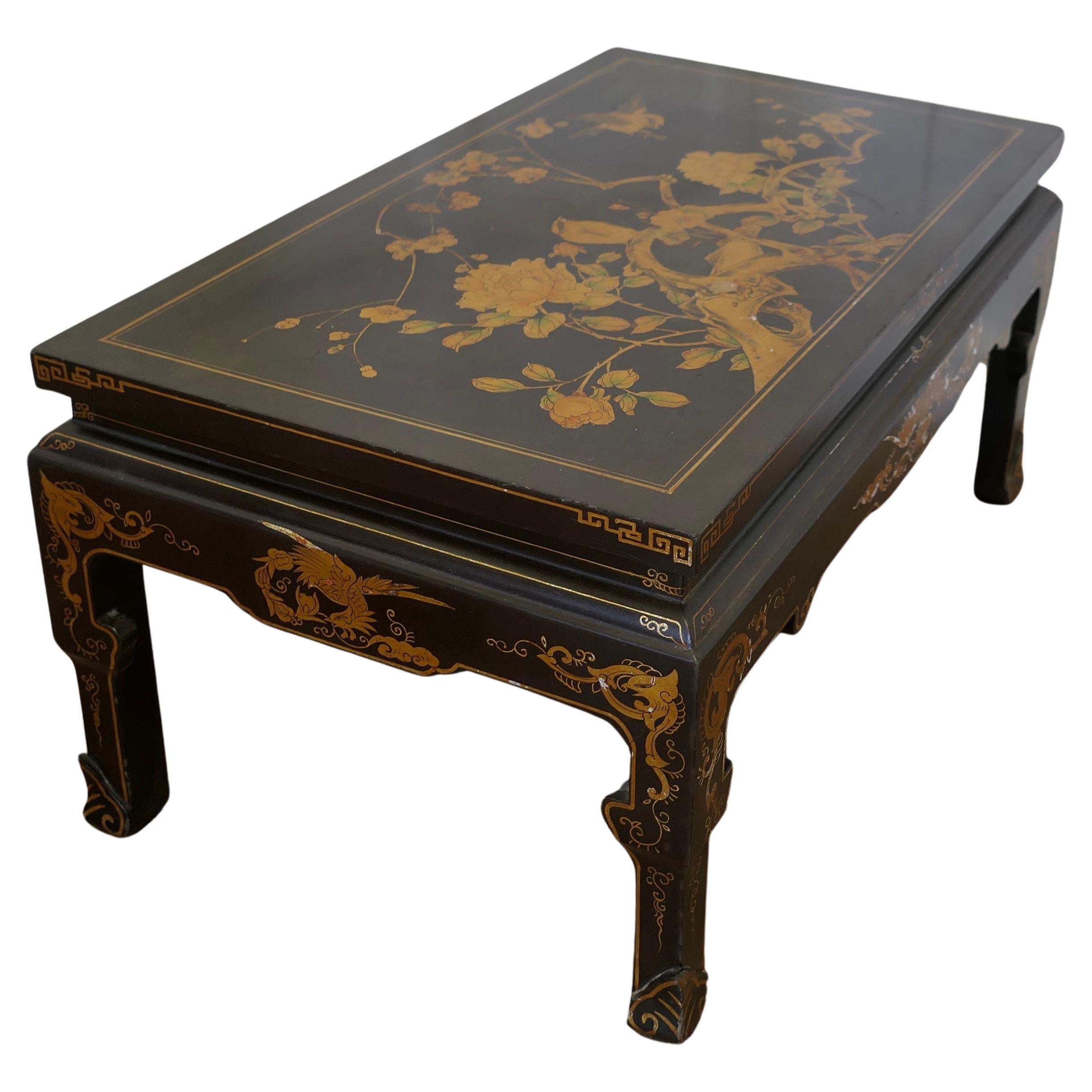 Painted and Lacquered Chinoiserie Coffee Table