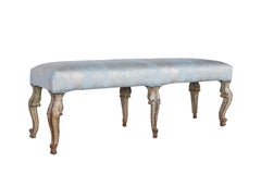 Banc peint et parcellaire doré