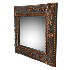 Painted and Parcel Gilt Italian Mirror