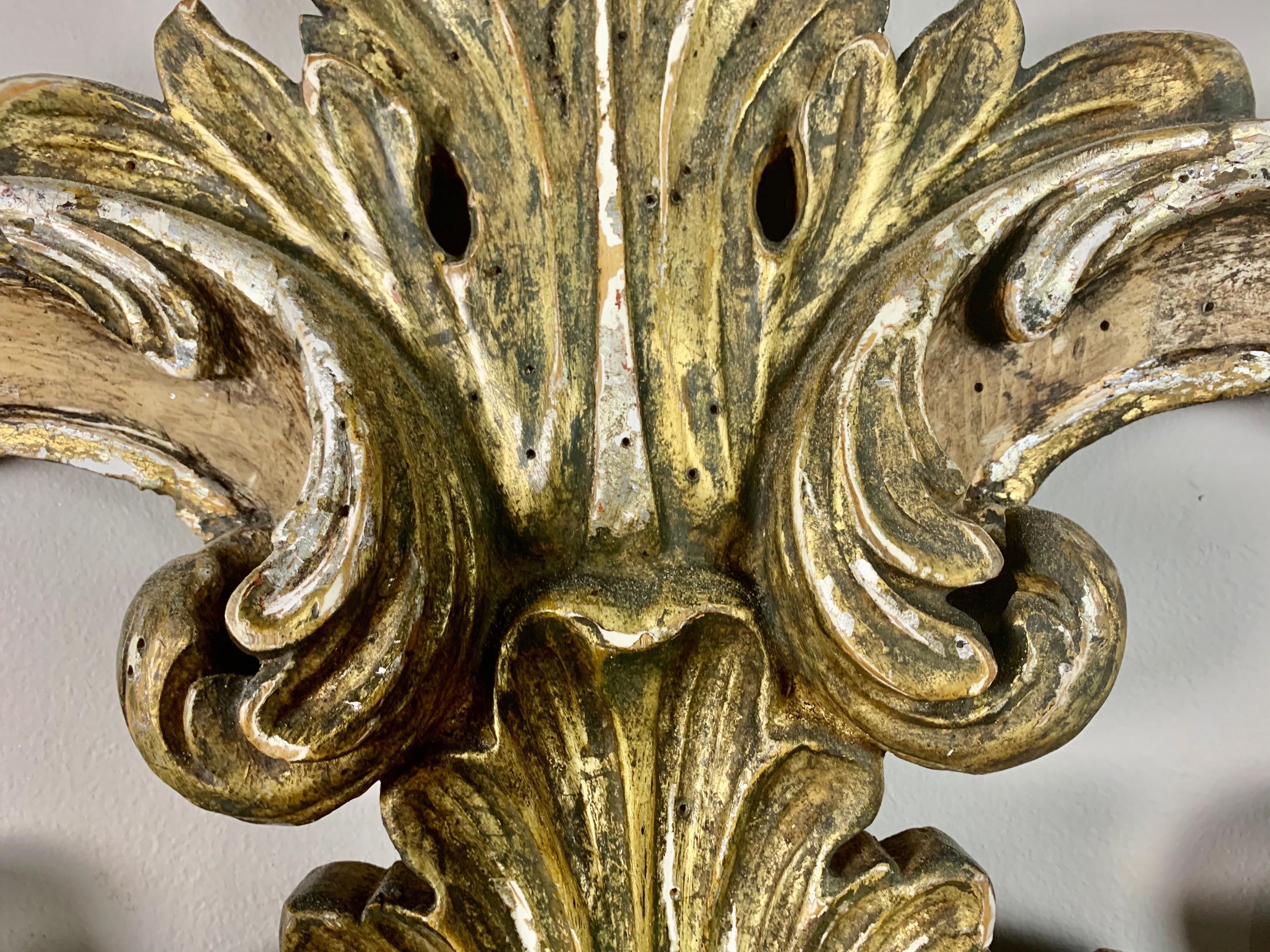 Painted and Silver Gilt Rococo Style Headboard, circa 1930s 2