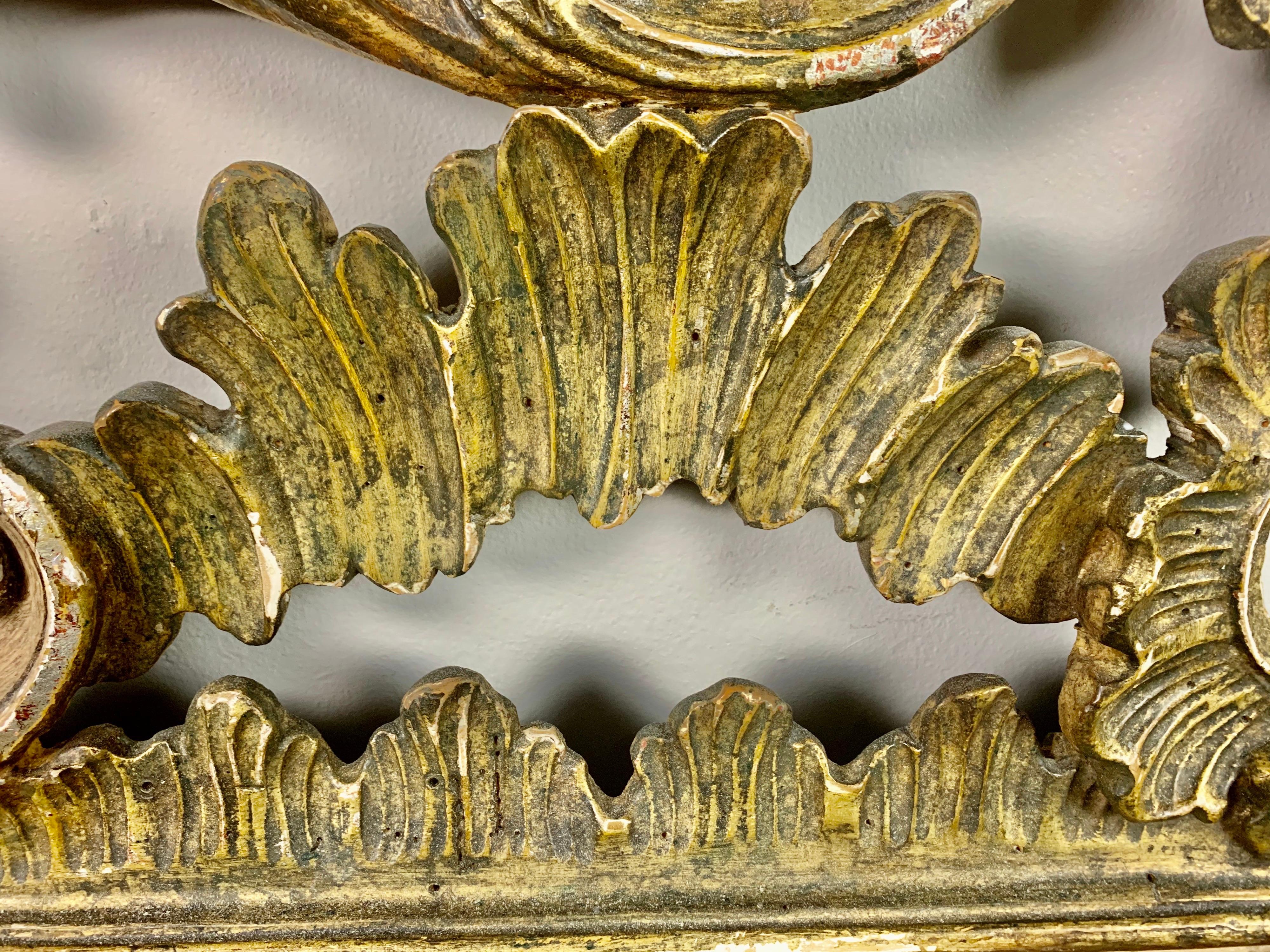Painted and Silver Gilt Rococo Style Headboard, circa 1930s 6