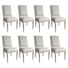 Painted and Upholstered Dining Chairs Set of 6