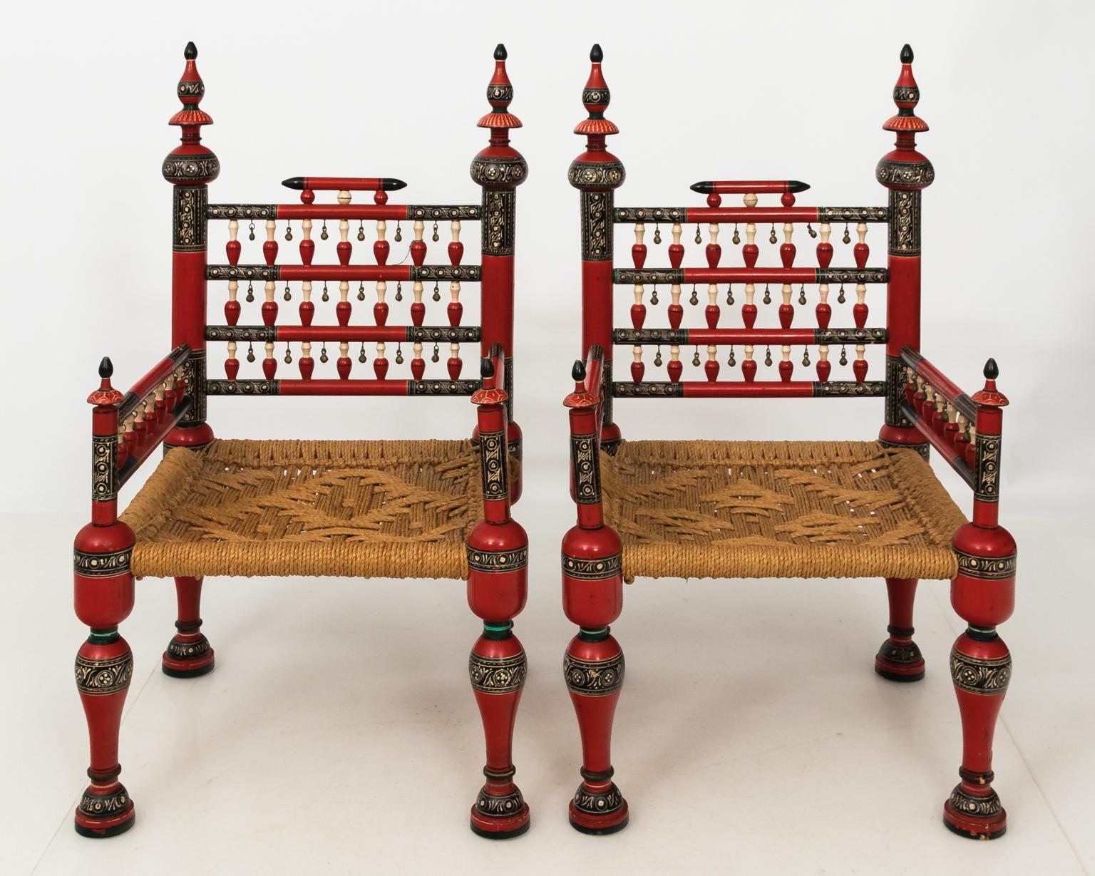 Painted Anglo-Indian Chairs 7