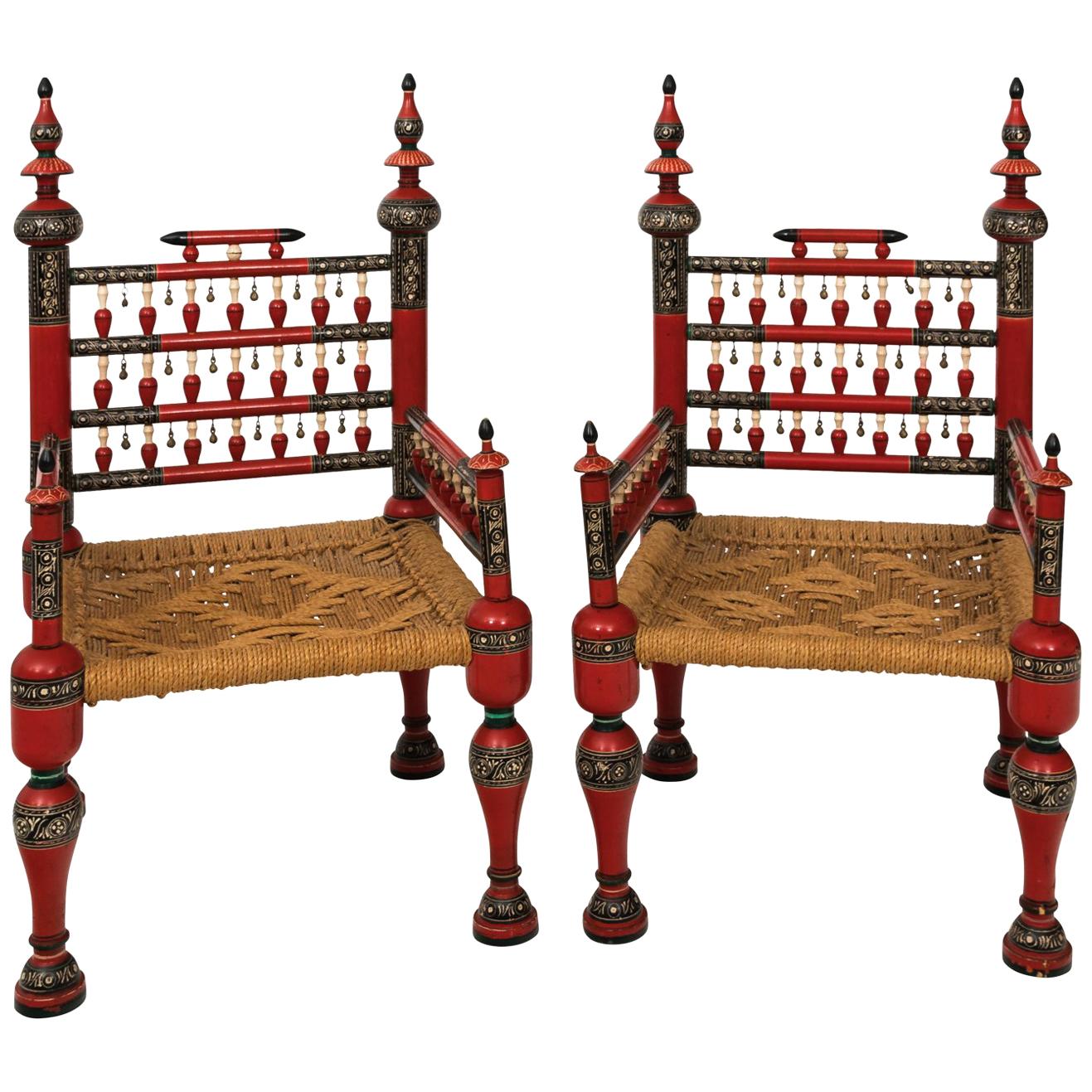 Painted Anglo-Indian Chairs