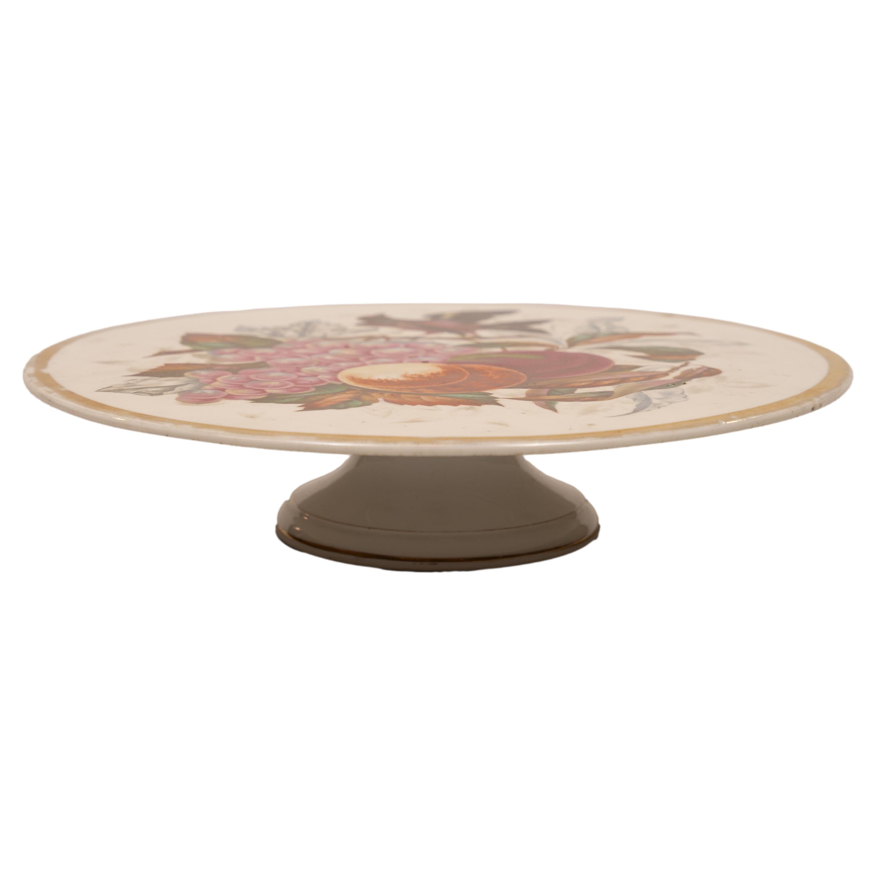 Painted Antique Cake Stand For Sale