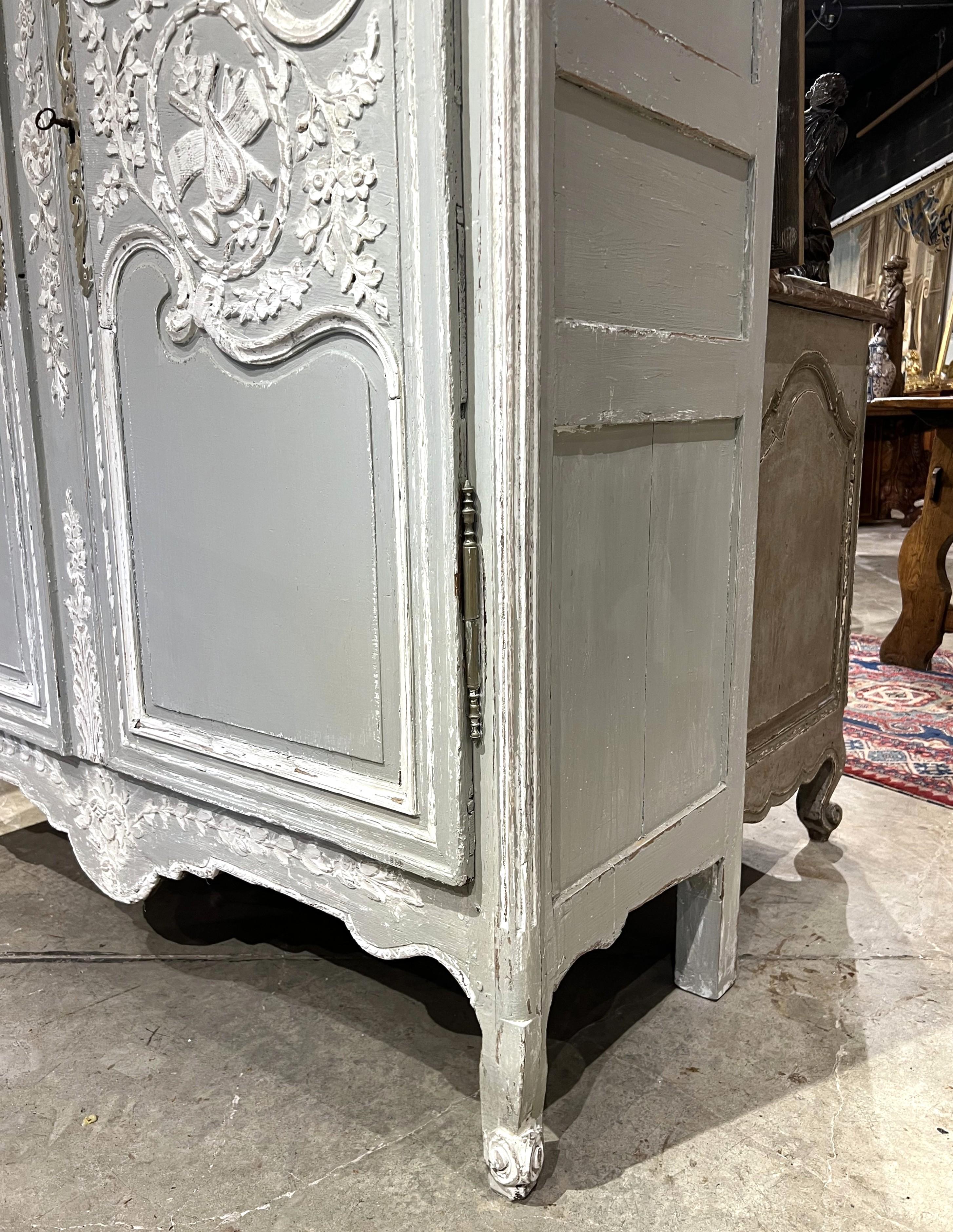 Armoire de Fécamp in Oak francese antico e dipinto, XIX secolo in vendita 2