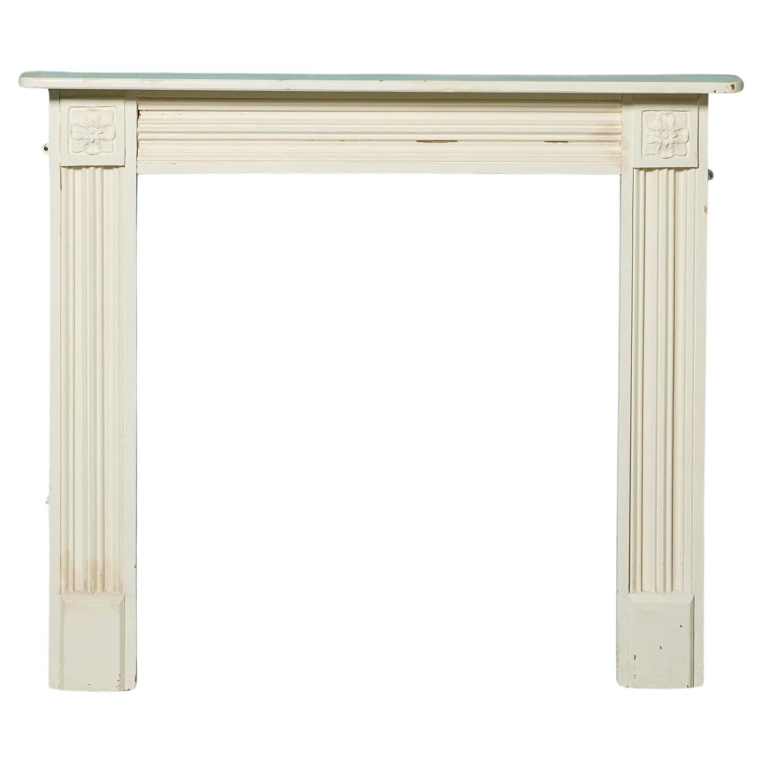 Painted Antique Georgian Style Fire Mantel