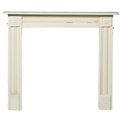 Painted Antique Georgian Style Fire Mantel