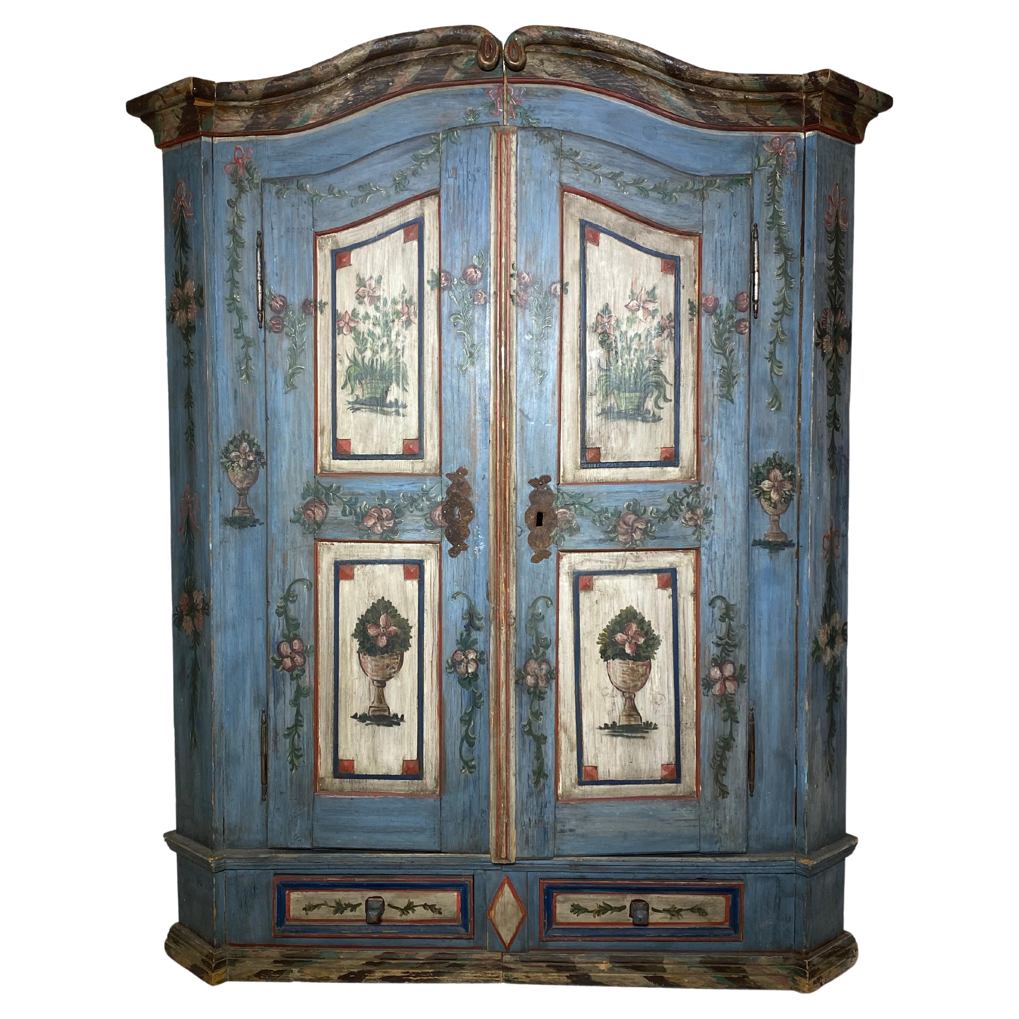 Antique Czech White Painted Armoire at 1stDibs antique white armoire