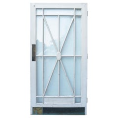 Bemalte Art Deco Glas Innen- oder Außentür