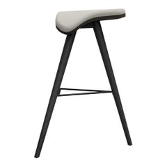 Bemalter Hocker mit Pferd aus Esche und Stoff von Alexandre Caldas