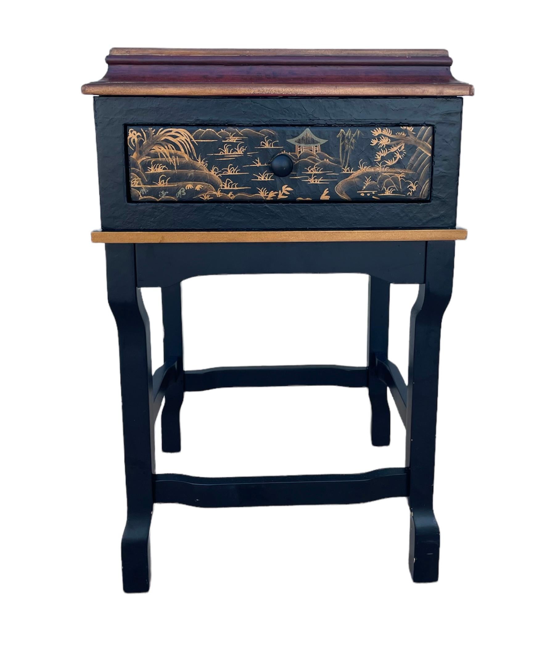 Painted Asian Side Table at 1stDibs