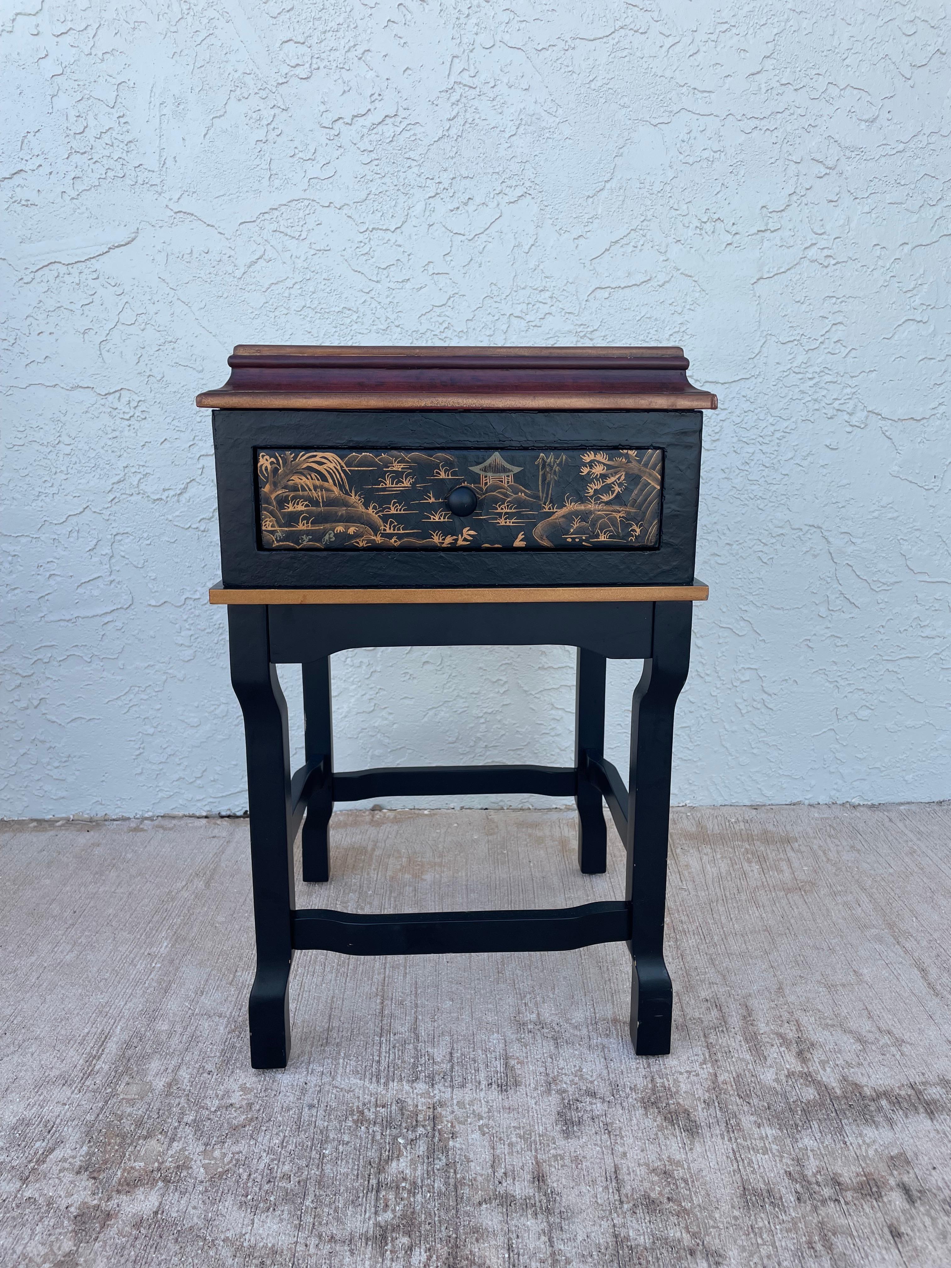 Painted Asian Side Table at 1stDibs