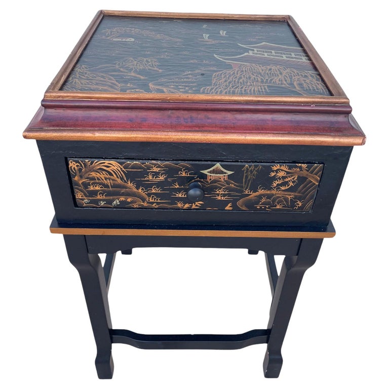 Painted Asian Side Table For Sale at 1stDibs