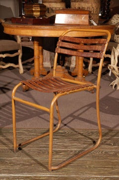 Painted Bakelite Slat Stacking Chairs, England, circa 1940