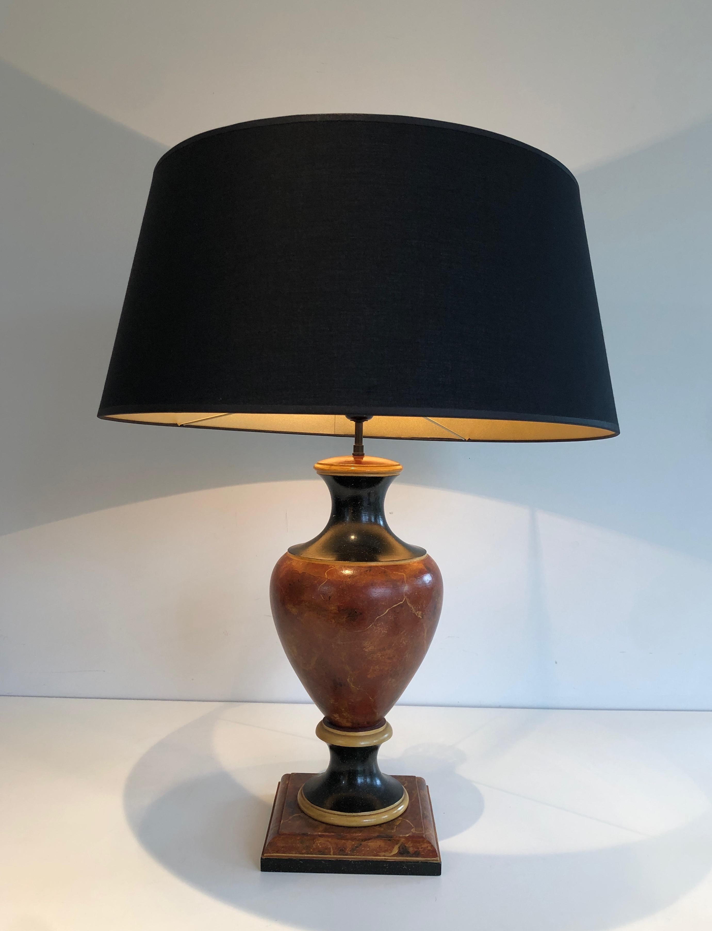 Painted Baluster Wooden Table Lamp 7