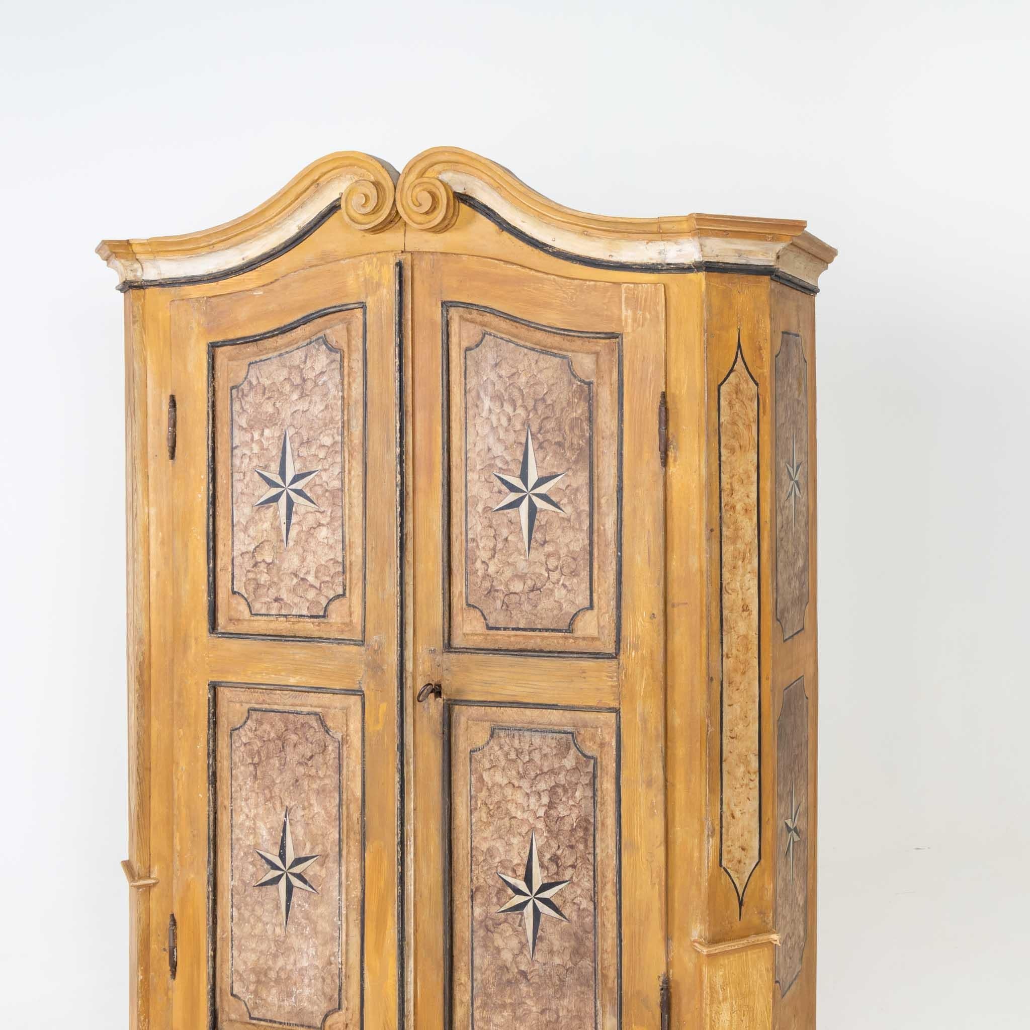 Painted Baroque Cabinet, 18th Century 8