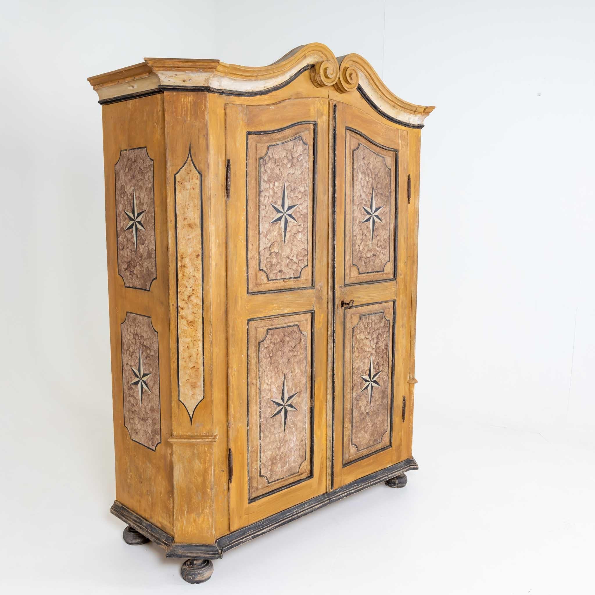 Painted Baroque Cabinet, 18th Century 3