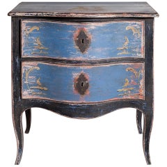 Painted Baroque Chest of Drawers, 18th Century