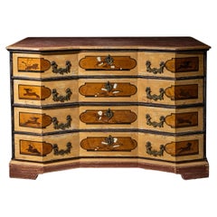 Painted Baroque Chest of Drawers, Italy, Mid-18th Century