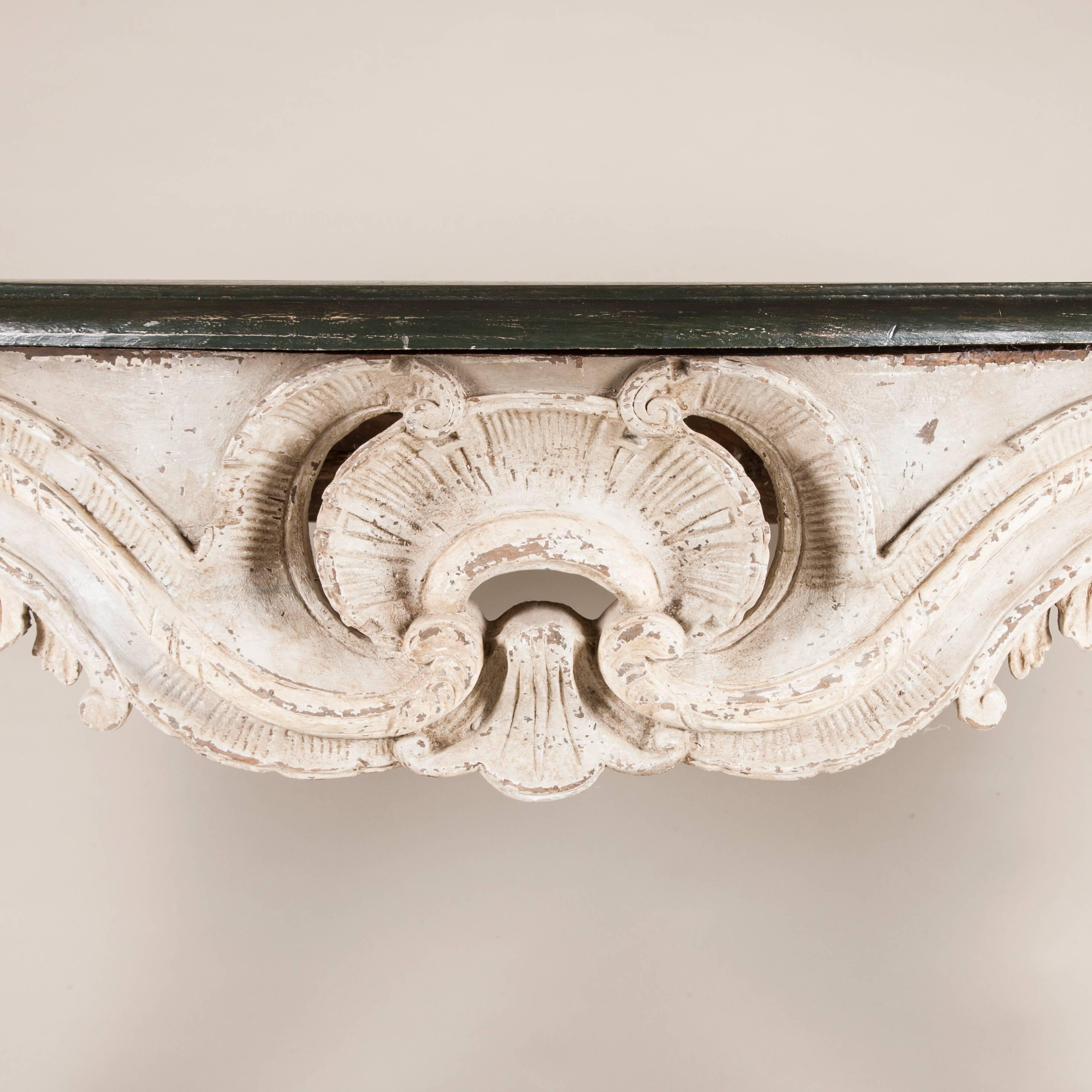 French Painted Baroque Console Tables For Sale