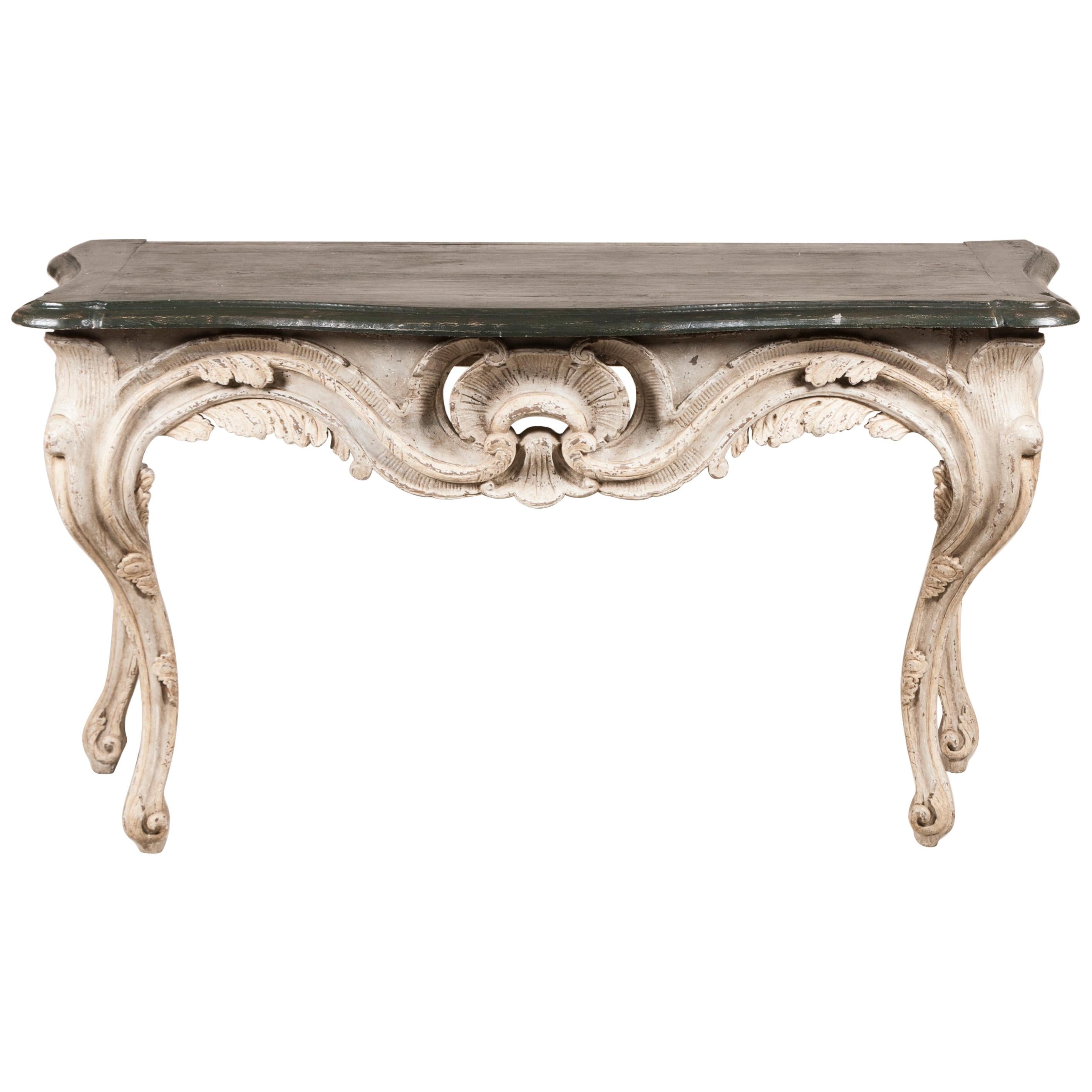 Painted Baroque Console Tables For Sale