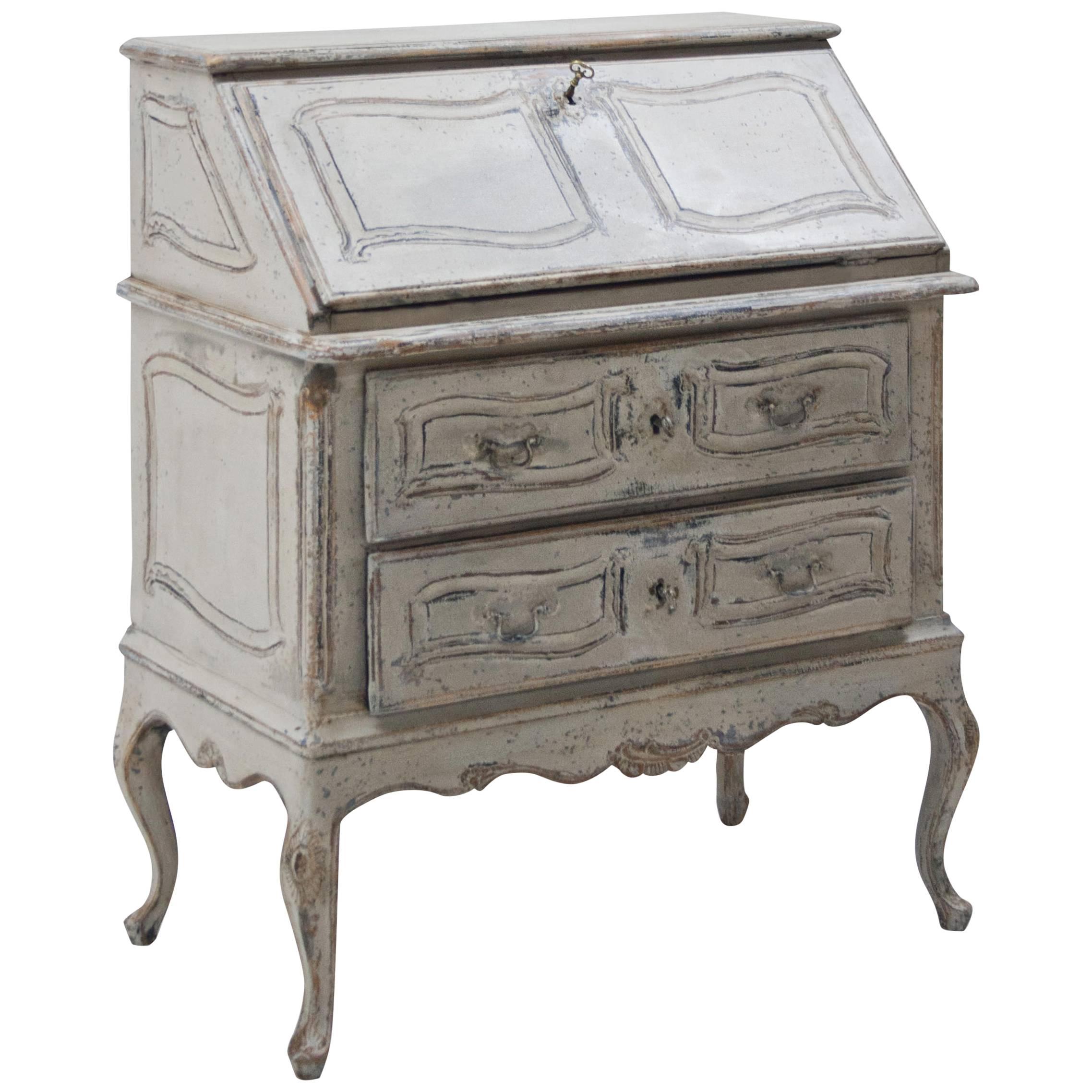 Painted Baroque Secretaire, 19th Century