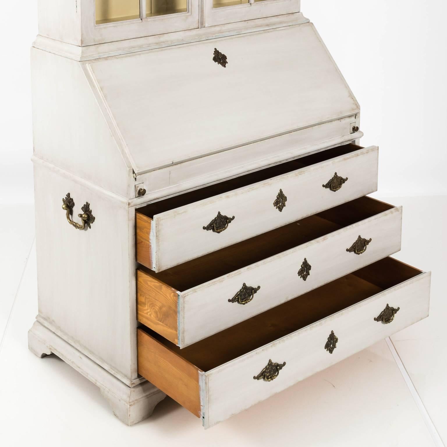 Painted Baroque Style Writing Cabinet 3