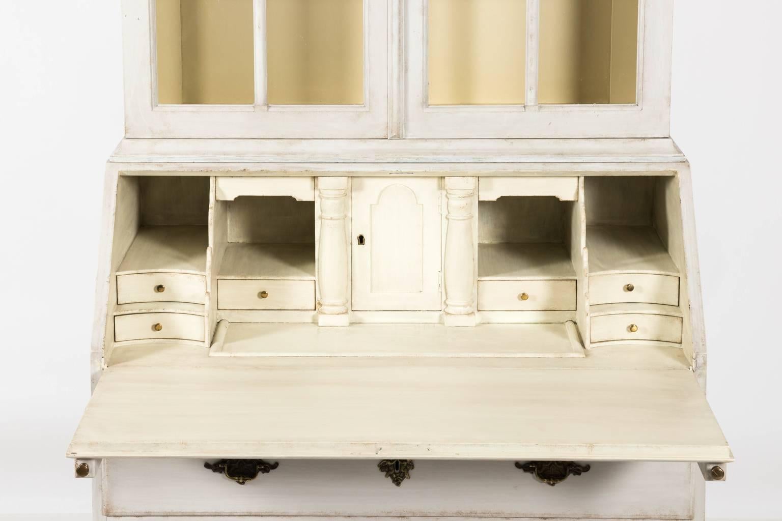 Baroque Revival Painted Baroque Style Writing Cabinet