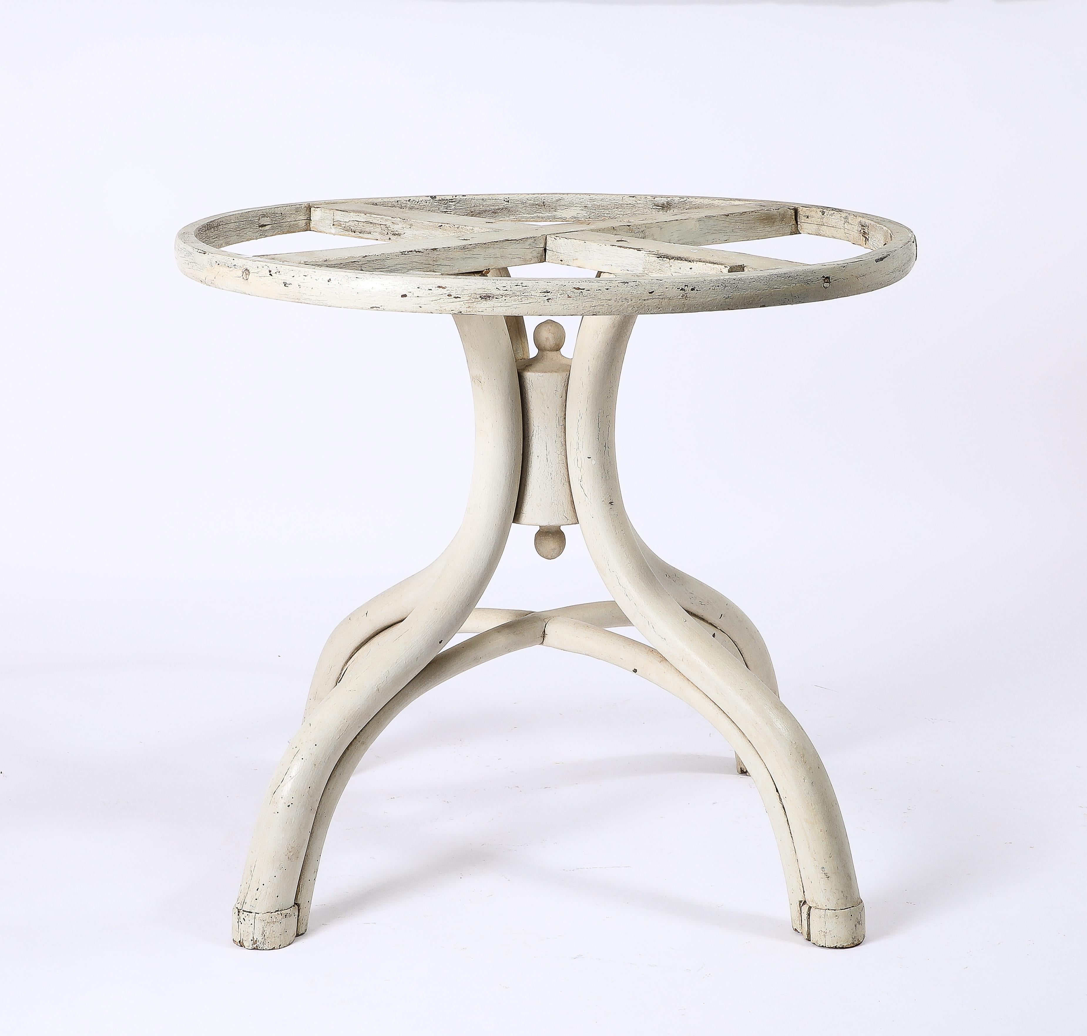Tavolo da centro in bengala dipinto con piano in marmo scuro di Thonet, Austria, anni '40 in vendita 10