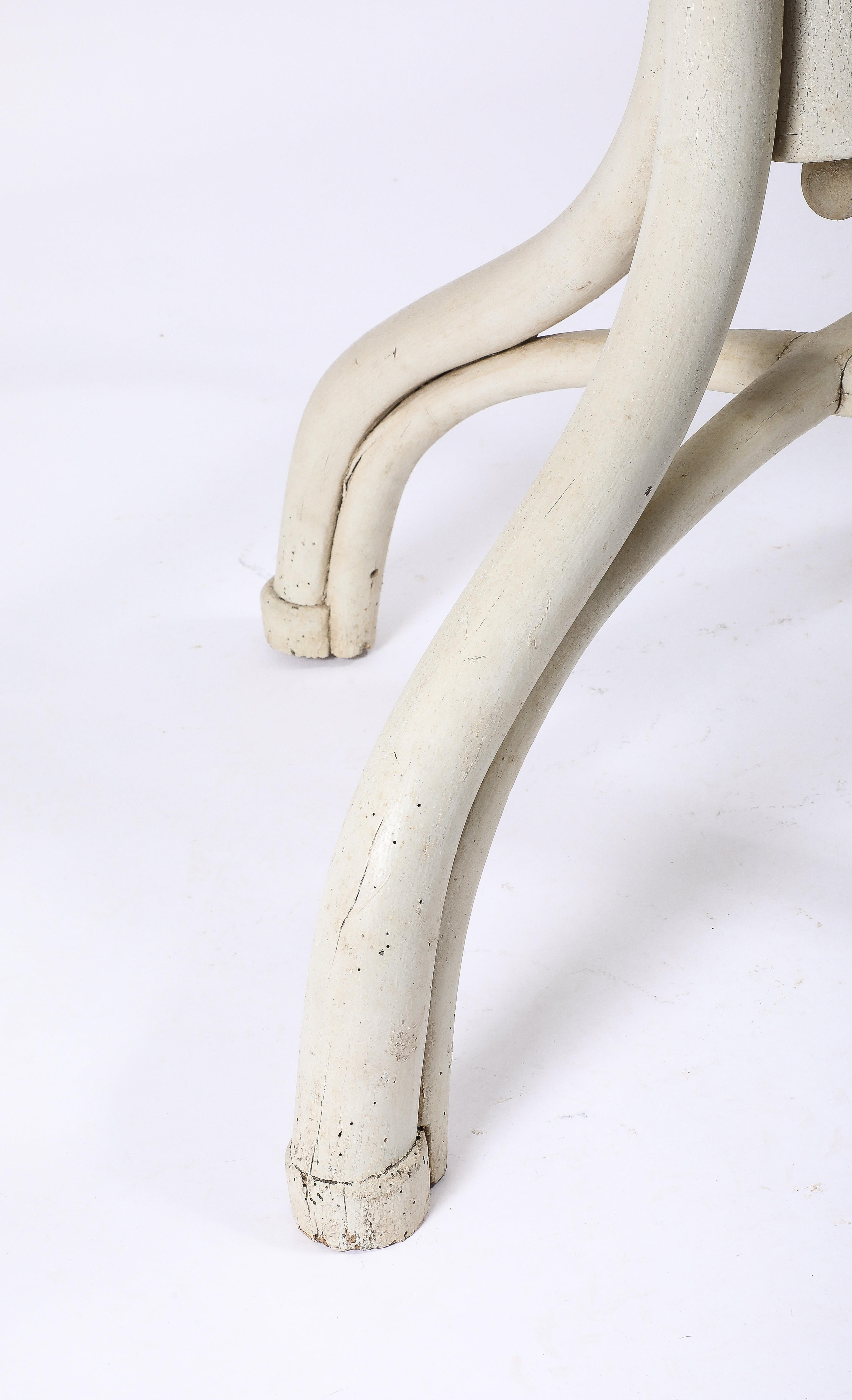 Tavolo da centro in bengala dipinto con piano in marmo scuro di Thonet, Austria, anni '40 in vendita 12