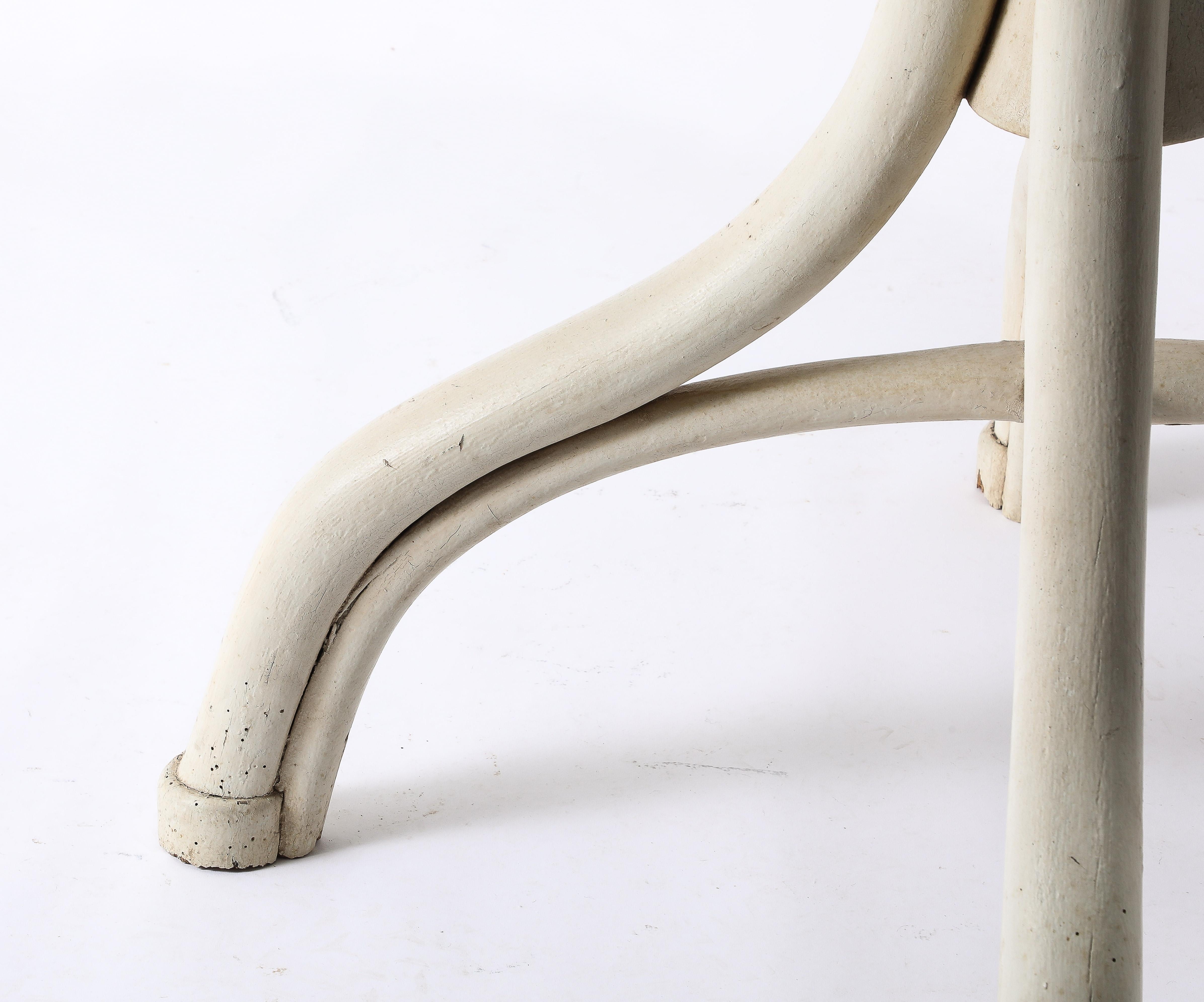 Marmo Tavolo da centro in bengala dipinto con piano in marmo scuro di Thonet, Austria, anni '40 in vendita