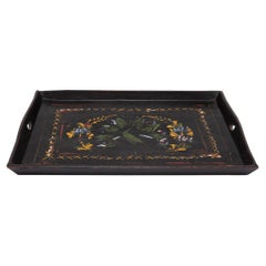 Painted Black Lacquer Tray